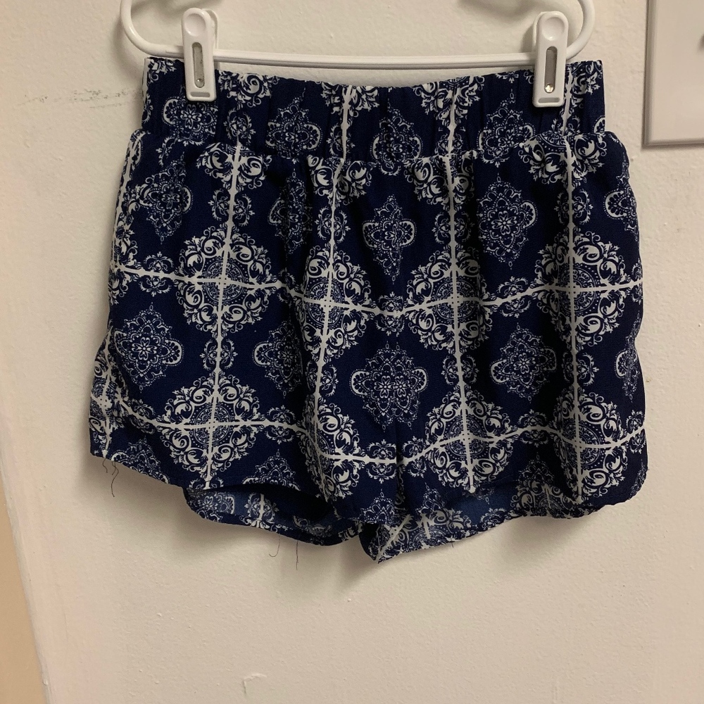 Blue/White Detail Shorts